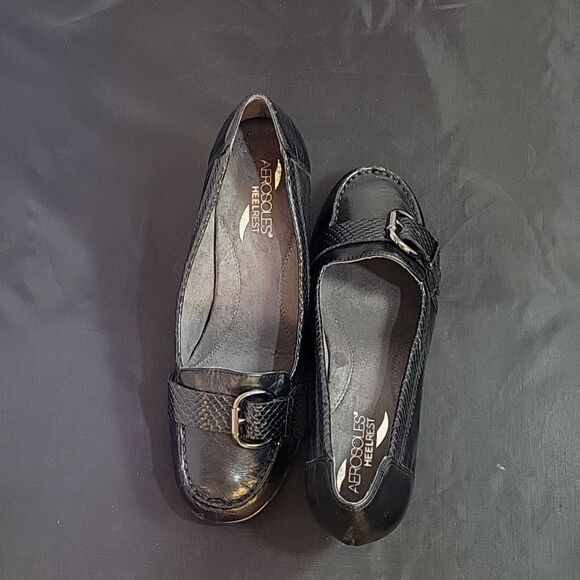 AEROSOLES HEELREST ROUND TOE BUCKLE CLOSURE DETAILS SLIP-ON WOMEN"S SHOE - Picture 8 of 16